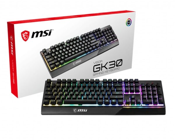 MSI MSI VIGOR GK30 tastatur Spil USB QWERTY UK engelsk Sort - Byens-IT