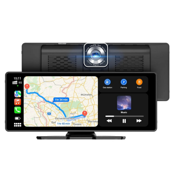 Visual Smart Drive  10,26" skærm med indbygget dashcam, bakkamera og CarPlay - NordicVisual.dk