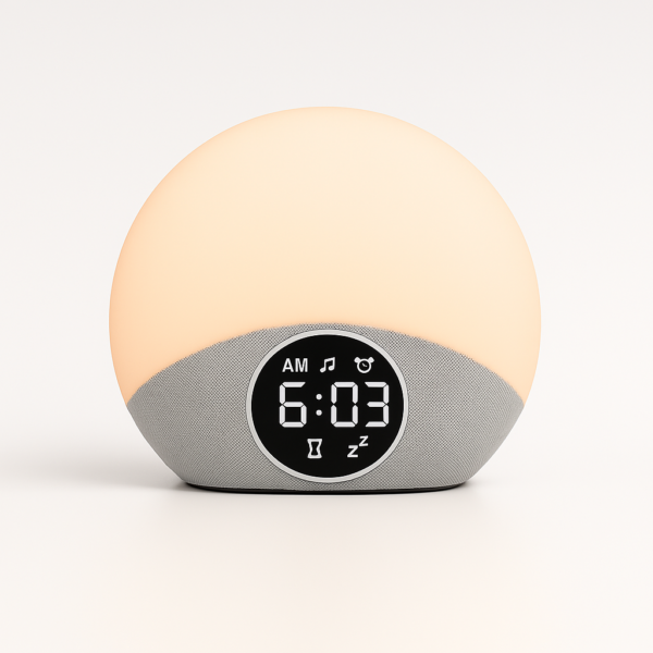 Visual Wake-Up Light - Lysterapi vækkeur med white noise - NordicVisual.dk