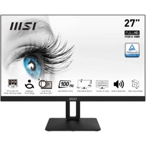 MSI MSI Pro MP271AP computerskærm 68,6 cm (27") 1920 x 1080 pixel Fuld HD LCD Sort -