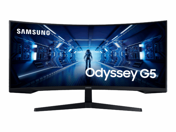 Gaming Skærm  Samsung Odyssey G5 • 34" • UWQHD 165Hz • 1000R  Buet og Hurtig - Samsung