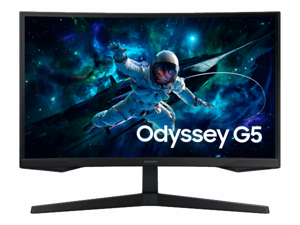 Gaming Skærm  Samsung Odyssey G5 • 27" VA • QHD 165Hz • HDR10  Buet og Lynhurtig - Samsung
