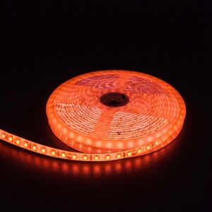 5m 10W/m Orange LED strip - 24V DC, IP65, 120 LED pr. meter - Kulør : Orange