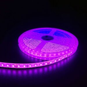 5m 10W/m Pink LED strip - 24V DC, IP65, 120 LED pr. meter - Kulør : Pink