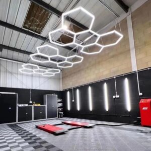 168W RA95 Hexagon LED 5 felter komplet sæt - Inkl. strømtilslutning - Dæmpbar : Ikke dæmpbar, Kulør : Neutral