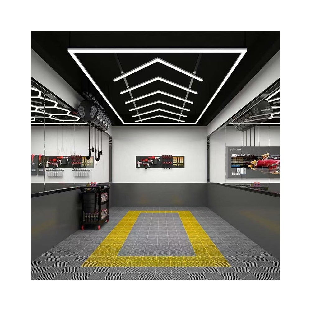 384W RA95 Lysgitter LED + ramme komplet sæt (Hexagon) - Inkl. strømtilslutning - Dæmpbar : Ikke dæmpbar, Kulør : Neutral