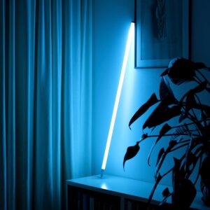 120cm Neon Tube LED Lyseblå - Designer rør, Justerbar lysstyrke, inkl. ledning