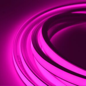 5m AnyCut Neon Flex 10x10 Lilla/Pink LED strip - 8W/m, 12V, Ingen klippeafstand - Kulør : Lilla