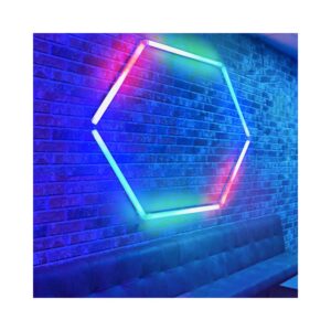 20W Hexagon RGBIC 1 felt komplet sæt - Inkl. bluetooth controller og strømforsyning - Kulør : RGBIC