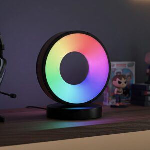 Cirkel RGBIC lampe - 18x15cm, Bluetooth, 5V USB