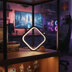 Cirkel CCT lampe - 15x15cm, Bluetooth, 5V USB