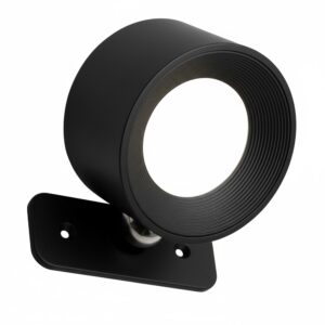 4,5W Genopladelig væglampe CCT - IP20, Rund, Mat sort, 360° roterbar, inkl. lyskilde og fjernbetjening - Dæmpbar : Dæmper indbygget, Kulør : 3-i-1