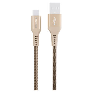 GreyLime Braided USB-A til USB-C Kabel Beige, 0,5 m - GreyLime