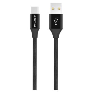 GreyLime Braided USB-A til USB-C Kabel Sort 1 m - GreyLime