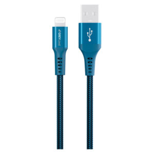 GreyLime Braided USB-A til Lightning Kabel Blå, 0,5 m - GreyLime