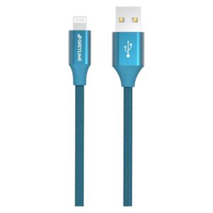 GreyLime Braided USB-A til MFi Lightning Kabel Blå 1 m - GreyLime