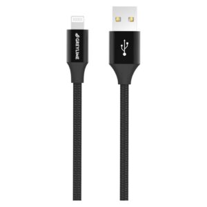 GreyLime Braided USB-A til MFi Lightning Kabel Sort 1 m - GreyLime