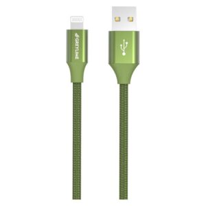 GreyLime Braided USB-A til MFi Lightning Kabel Grøn 2 m - GreyLime