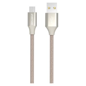 GreyLime Braided USB-A til Micro USB Kabel Beige 1m - GreyLime