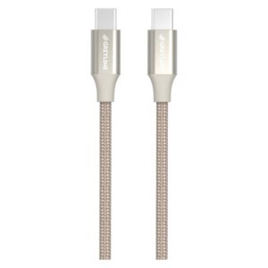 GreyLime Braided USB-C til USB-C 60W Kabel Beige 1 m - GreyLime